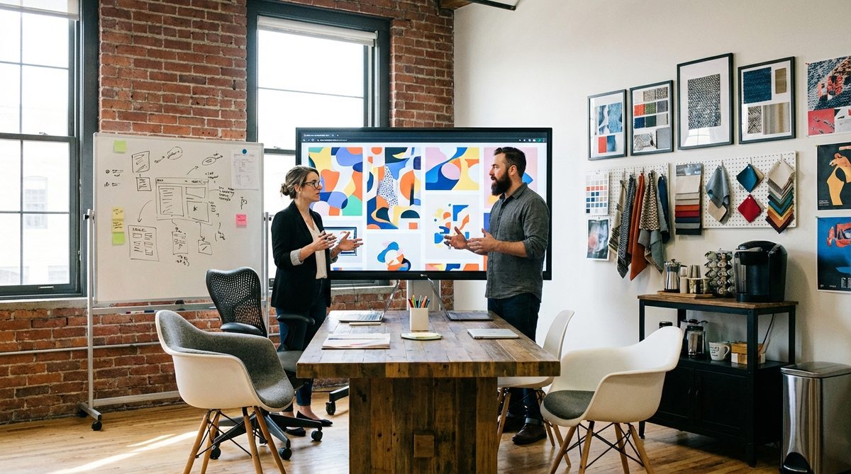 Business meeting at a creative design agency