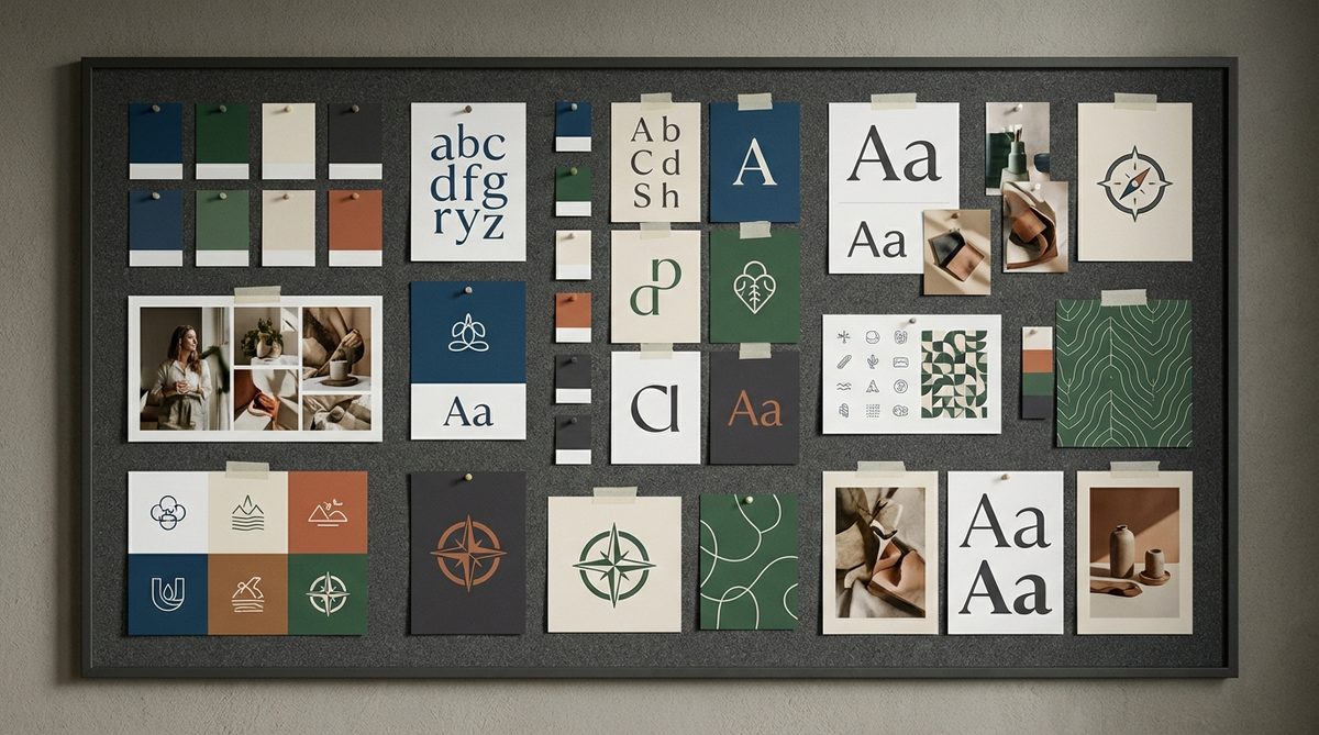 Brand consistency mood board and guidelines