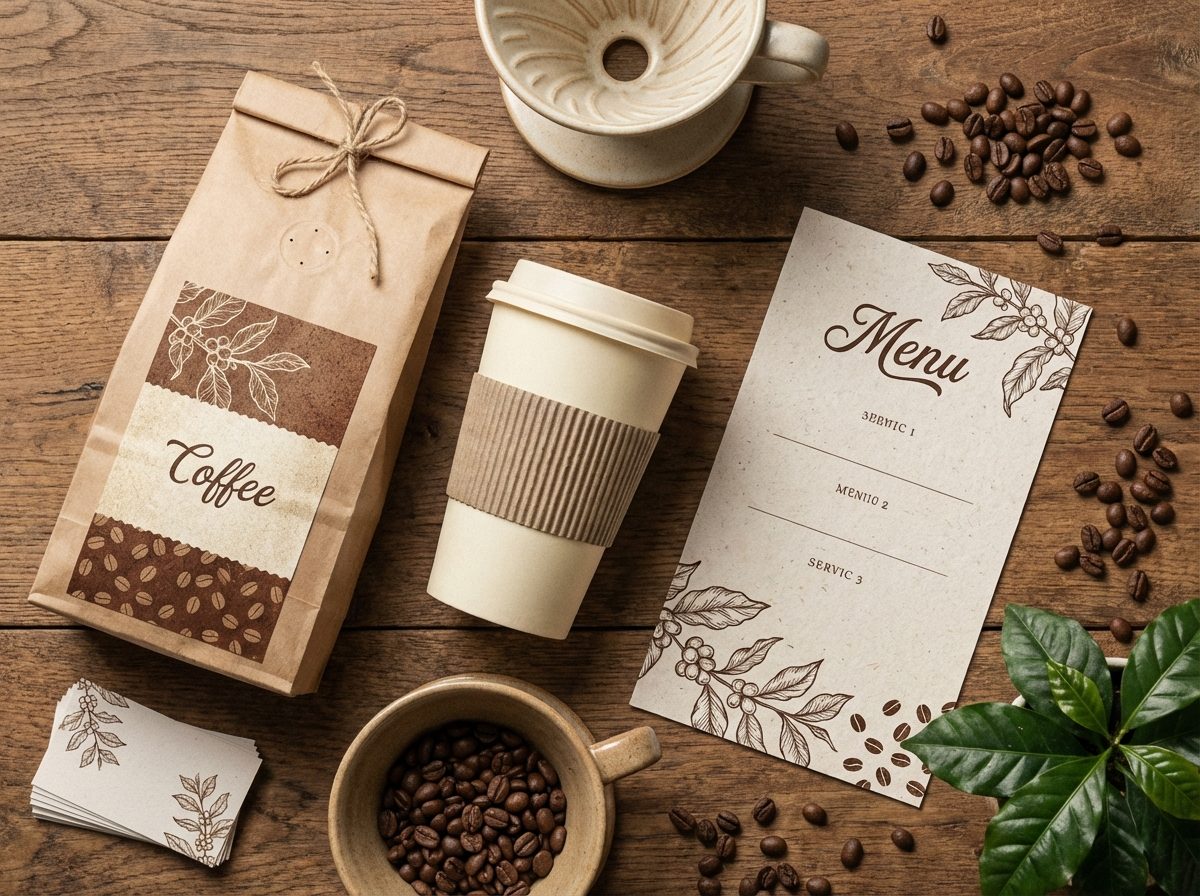 Full brand identity design for Red River Coffee Roasters